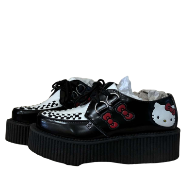  TUK Womens Hello Kitty Loafers Black/Red / White 