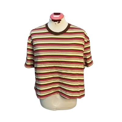 Sportsgirl Womens  Size M Cropped Top Multicoloured / Striped 