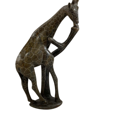 African Hand Carved Shona Stone Soapstone Giraffe Sculpture 