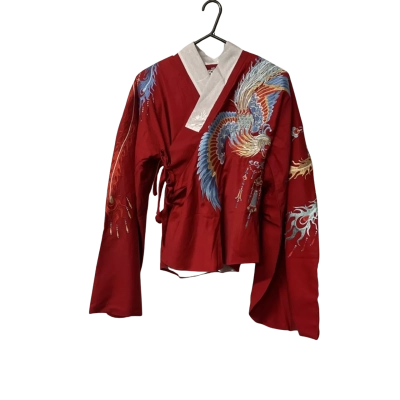  Womens Size M Kimono Embroidered Blue / Red / White / Yellow 
