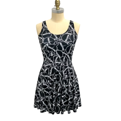 BlackMilk Womens  Size S Bodycon Dress / Midi Dress / Sleeveless Dress  Black  / White 