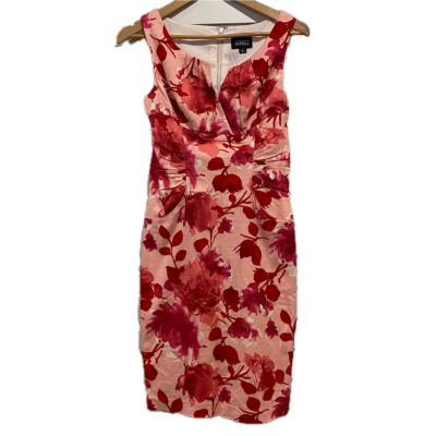 Adrianna Papell Womens Dress Size 8 Floral / Pink  / Red 