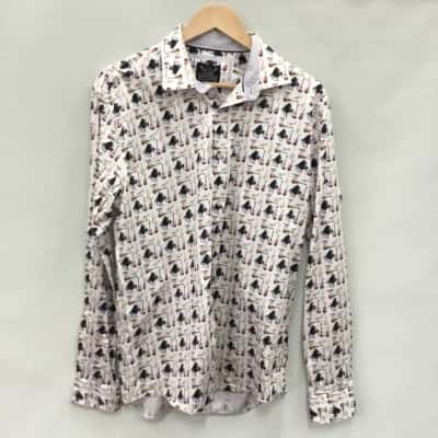  Mens Thompson & Richards Size L Long Sleeve Shirt Pattern 