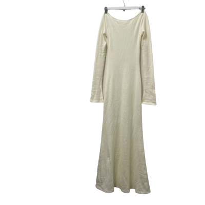 Princess Polly Womens  Size 4 Long Sleeve Dress White - Backless