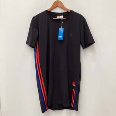 NEW - Adidas Tee Dress Black Noir - Size 40