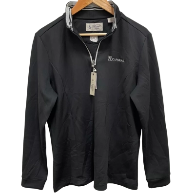 Original Penguin Cirrus Mock Quarter Zip Black Jumper Size L