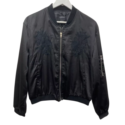  Womens Lunik Size M Bomber Jacket Black  