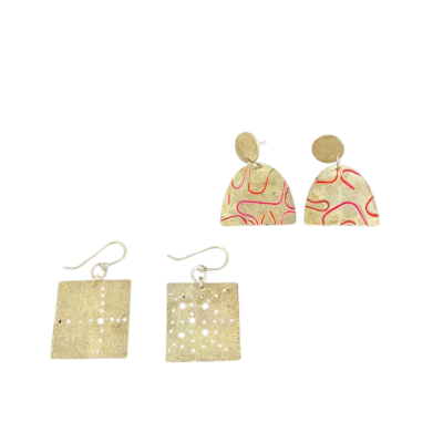  Womens Quirky Silver earring bundle (2)