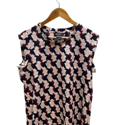 DKNY Womens Size S  Maroon & Navy Top