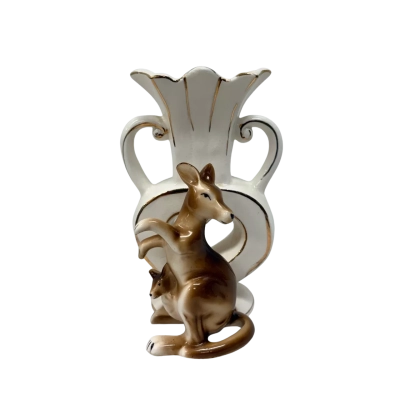 Kangaroo & Joey Vintage 14cm Vase