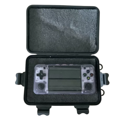 Anbernic RG35XX H.  Portable Handheld Game Console. Transparent Purple. 