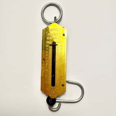 Vtg. Brass Rebüre Pocket Balance Spring Scale 