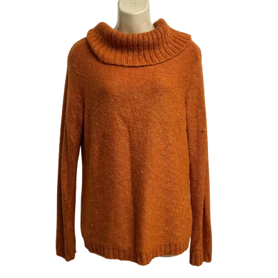 Sirocco Womens Size S Orange Mohair Blend Turtleneck