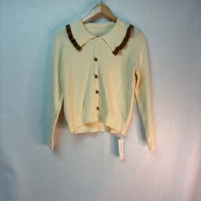  Studio Seoul Womens  Size 10 Cardigan Off White 