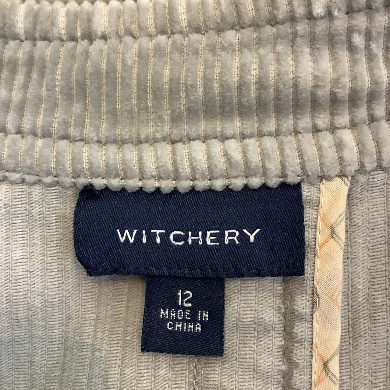 Witchery Womens Size 12 Corduroy Jacket Taupe