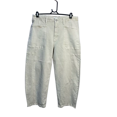 12th Tribe Women’s  Size 31 Wide Leg Jeans Beige 