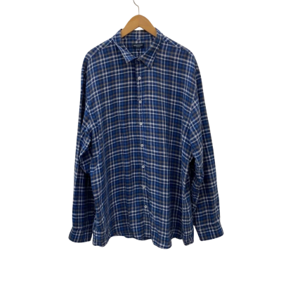 Sportscraft Mens  Size XXXL Checked Long Sleeve Shirt Blue / Brown / White 