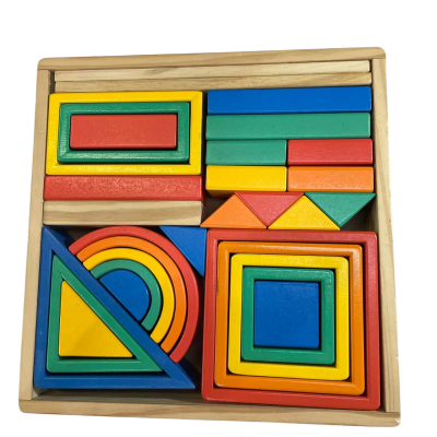 Kmart Wooden Geometric Block Set 