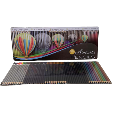 Artists 60 Piece Coloured Pencil Set - Sealed New in Tin Box