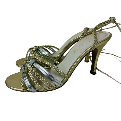 Zoe Wittner Womens Size 6.5 Heels Champagne / Silver 