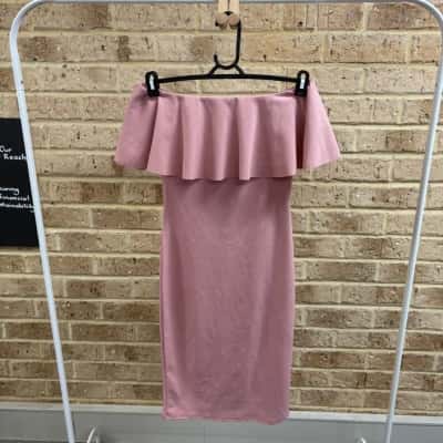 Pretty Little Thing Womens blush midi dress Size 10 