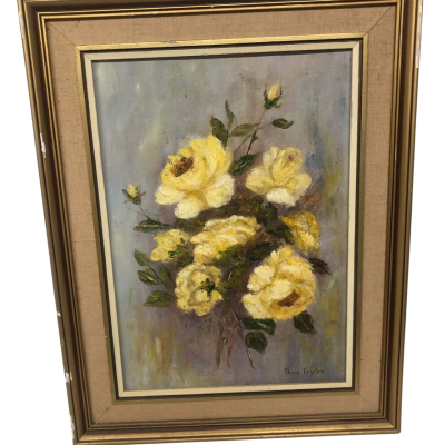 Thea Taylor - 'Roses' Framed Oil Painting