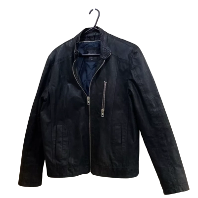 Politix Mens  Size L Biker Black  
