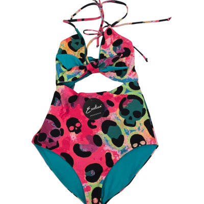  Womens  Size M Multicoloured "Rave in the Grave Performance" Bralette One Piece