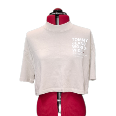 Tommy Hilfiger Womens  Size M Cropped Top Beige 