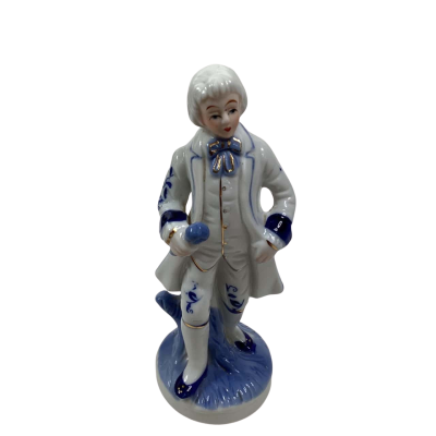 Porcelain Figurine Blue and White Frenchman