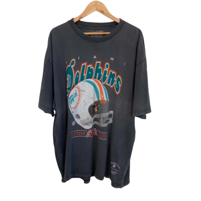 Mitchell & Ness Miami Dolphins Mens  Size XXL Short Sleeve Shirt Grey 