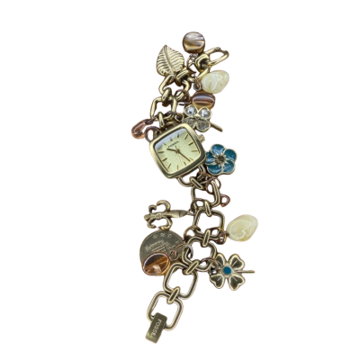 Fossil Charm Bracelet Watch Gold Coloured - Untested