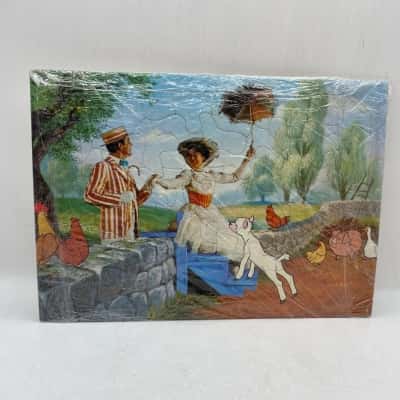 Vintage 1964 Mary Poppins Cardboard Jigsaw Puzzle Complete 36 x 25 cm.    SR