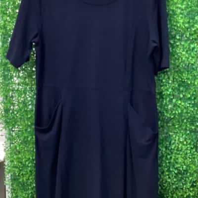  Woolovers Womens  Size L Casual Dress Blue 