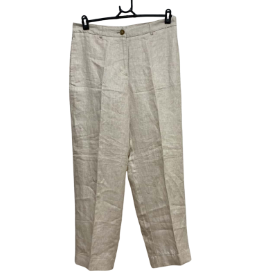 Sportscraft Womens  Linen Pant Size 12 Natural 