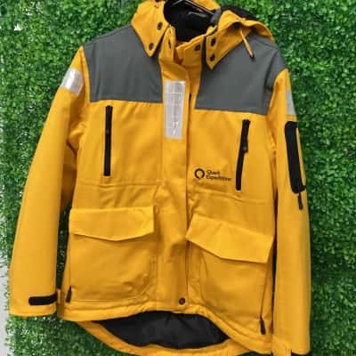  Womens  Size L Hooded Jacket Yellow 