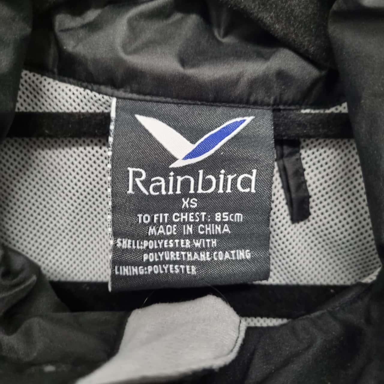 Rainbird Mens Size XS Raincoat Black (s)