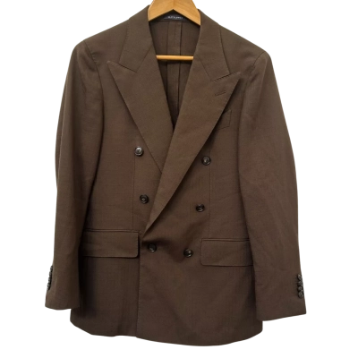 Suit Supply Mens Size 34 Brown Wool/Mohair Suit Jacket
