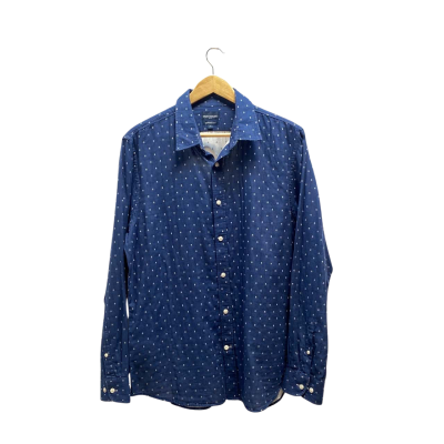 Sportscraft Mens Shirt Size L Blue Pattern Shirt