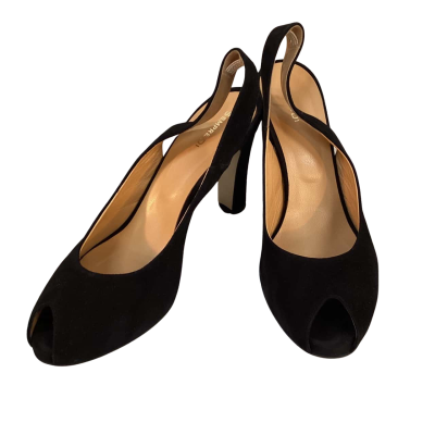 Sempre Di Womens Size 41 Suede Heels Black  