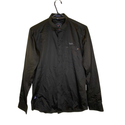 Paris Fashion Mens Long Sleeve Casual Shirt Black  