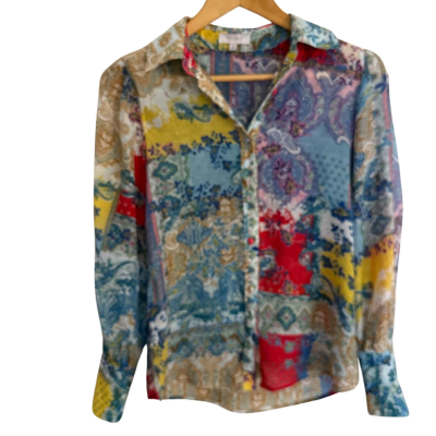 Thanne   Sheer Paisley Shirt.   Size 6 