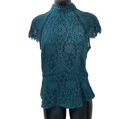 Portmans Womens  Size 12 Short Sleeve Top Teal 