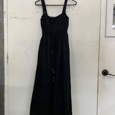 Serafina Womens  Size 6 Midi Dress Black  
