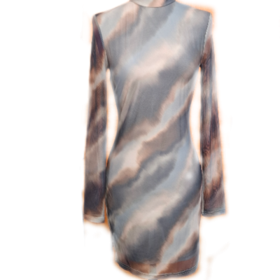  Rumor Womens  Size 10 Bodycon Dress Brown / Grey / Multicoloured 