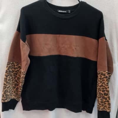 All About Eve Womens  Size 10 Jumper  Animal print / Black  / Brown 