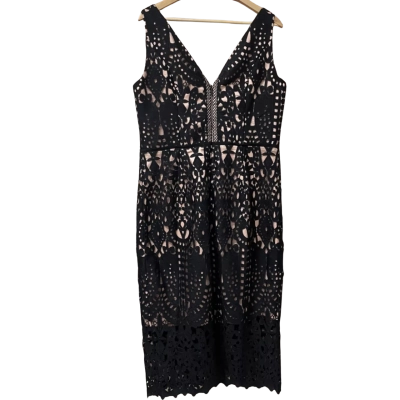 BNWT City Chic Womens Size 16 Dress Black / Peach 