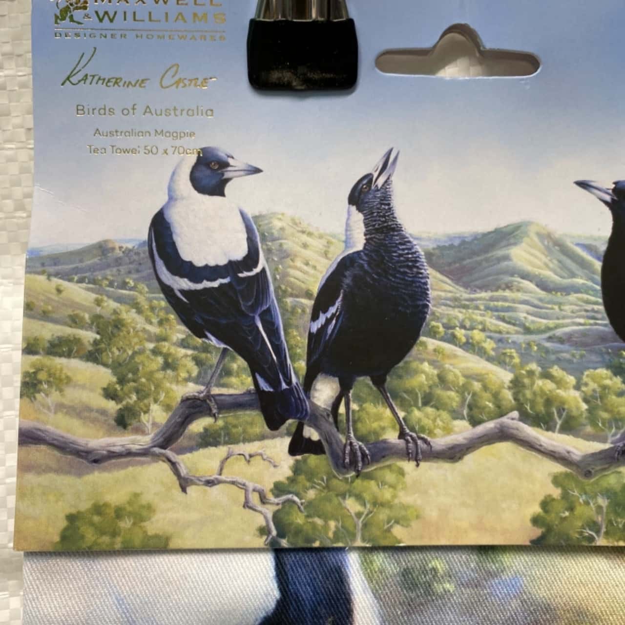 Tea towelAustralian magpie Maxwell & Williams sealed