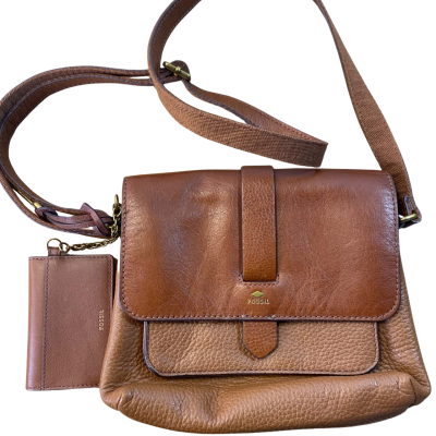 Fossil Womens Brown Crossbody Handbag 