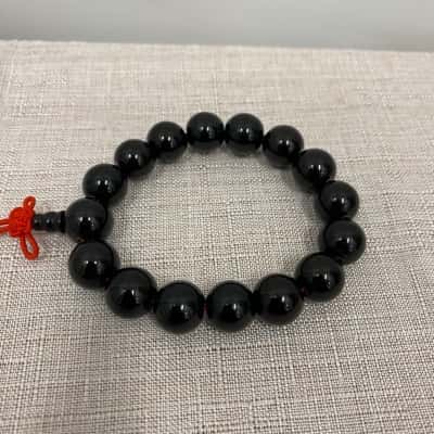 Women's Beaded Bracelet With Stones Black  